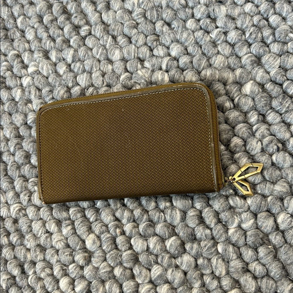De Vecchi by Hamilton Hodge Canvas Leather Trim Interior Multi-Pocketed Wallet